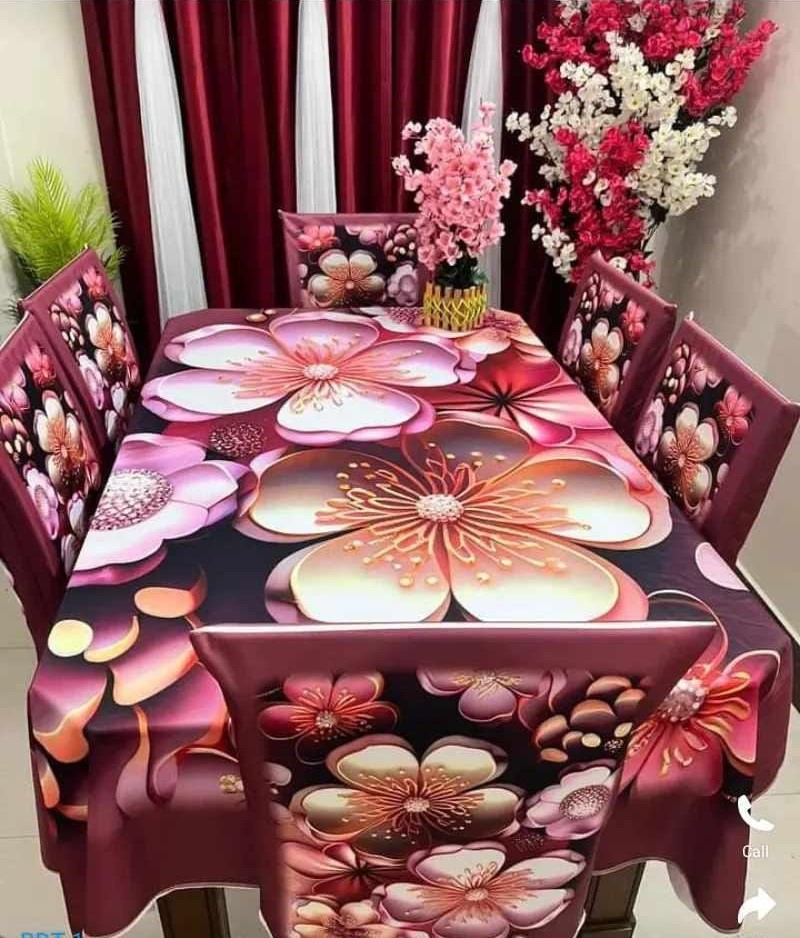 Premium 3D Print Table Cloth Set